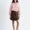 Voluminöse Bluse mit Bindedetails