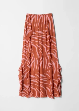 Weite Hose mit Rüschen