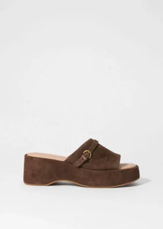 Wildleder-Plateausandalen