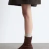 Wildleder-Socken-Stiefel