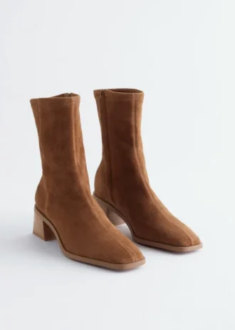 Wildleder-Socken-Stiefel