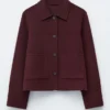 Wolljacke mit Kragen
