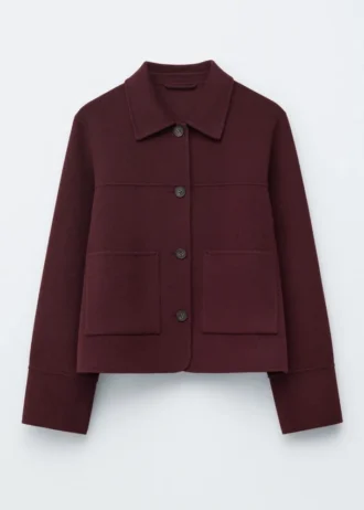 Wolljacke mit Kragen