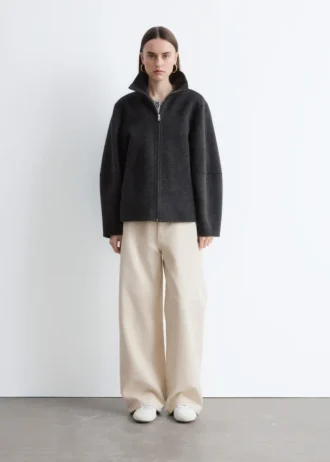 Wolljacke mit Reißverschluss