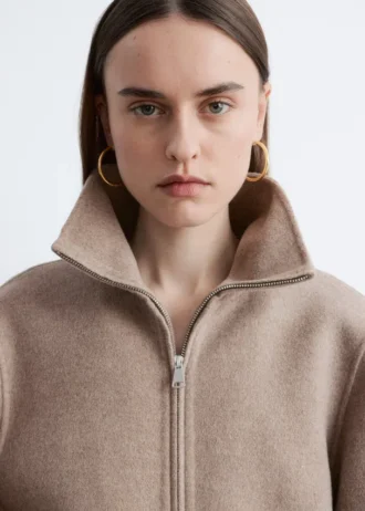 Wolljacke mit Reißverschluss