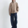 Wolljacke mit Reißverschluss