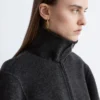 Wolljacke mit Reißverschluss