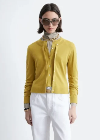 Zeilagige Cardigan aus Merinowolle