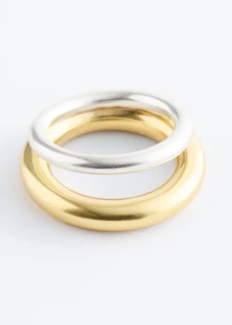 Zweifarbiger skulpturaler Ring