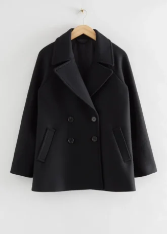 Zweireihiger Peacoat aus Wolle