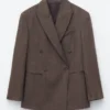Zweireihiger Woll-Blazer
